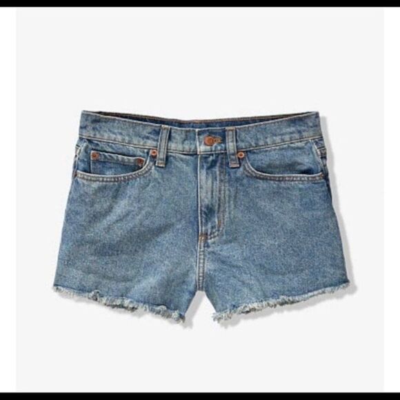 Victoria secret HIGH WAIST DENIM SHORT sz 29 - Picture 2 of 5